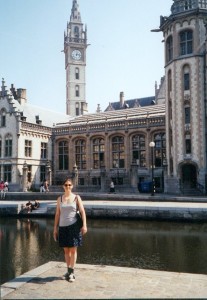 Canals in Ghent or Bruges