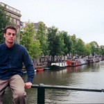 Jon on canal, Amsterdam