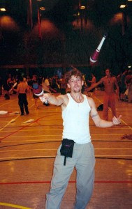 Matt juggling the Viveclubs