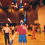 Peter juggling five clubs at EJC