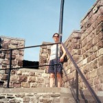 Stone wall inside Ghent Castle