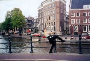 Threatening to jump if Jon kept taking pictures