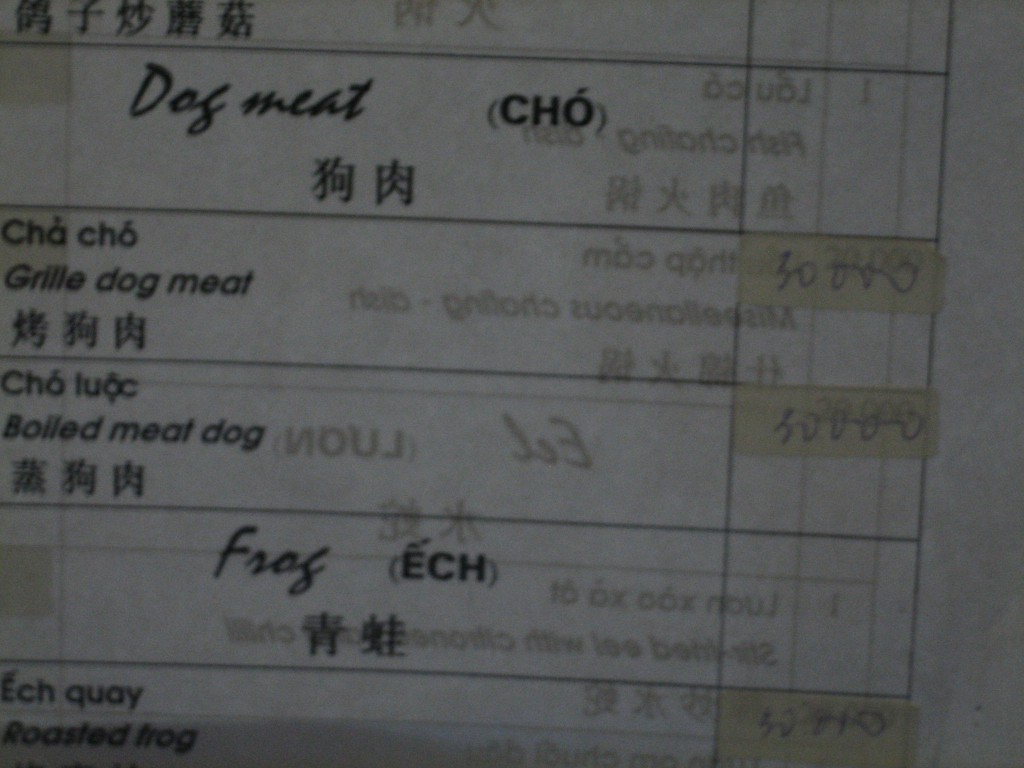 Hanoi menu