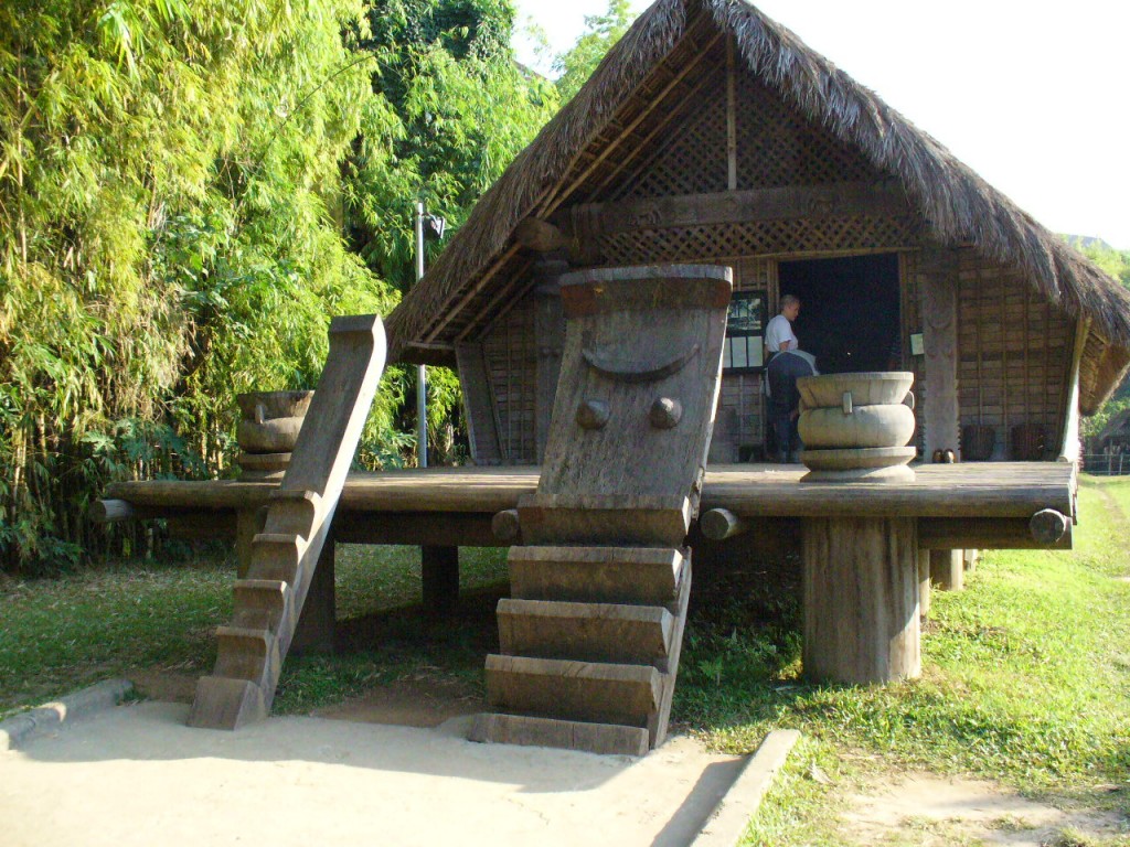 Tribal building exhibition at Museum of Ethnography