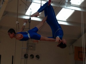 Standout on double trapeze