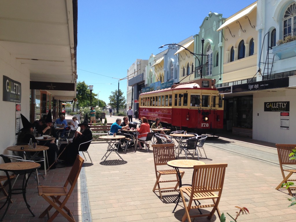 IMG_3663 Tram and wizard, Christchurch, NZ