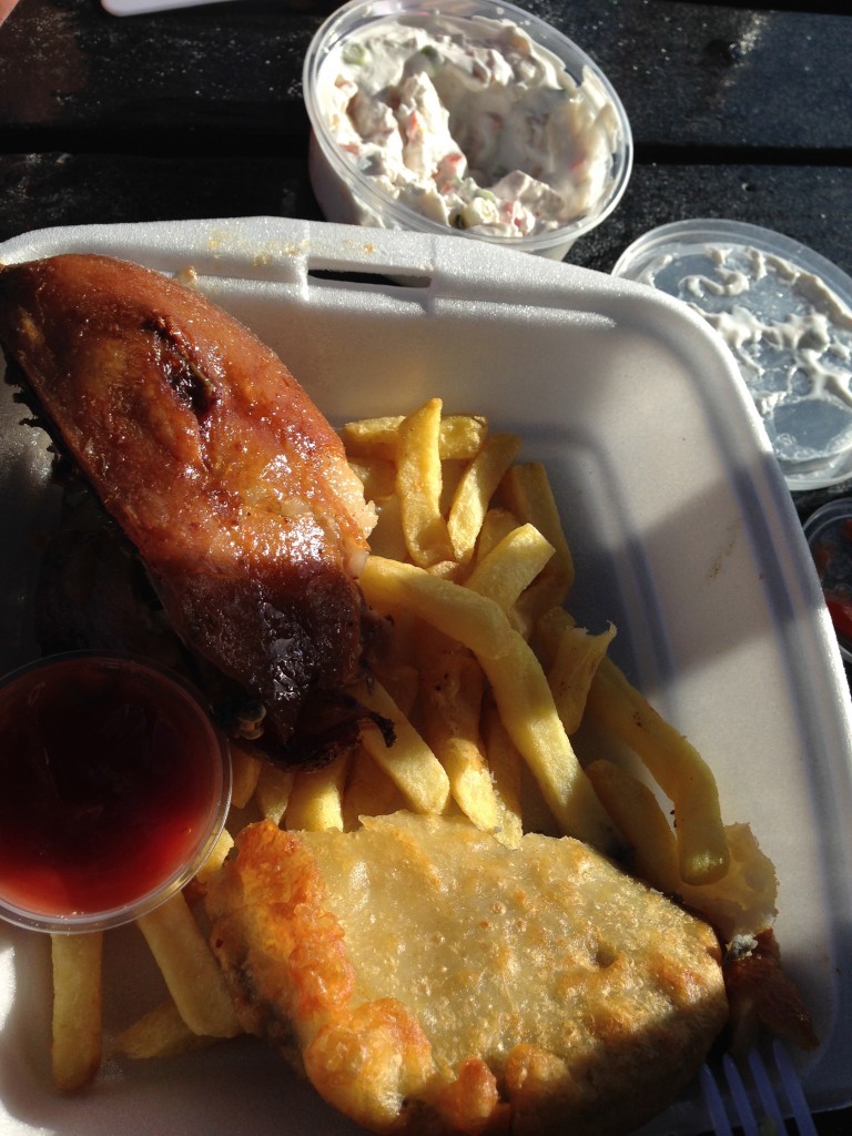 IMG_3740 Mutton bird, paua pattie, raw fish